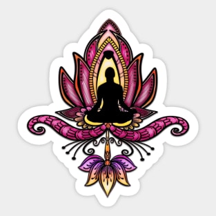 Wonderful colorful lotus flower Sticker